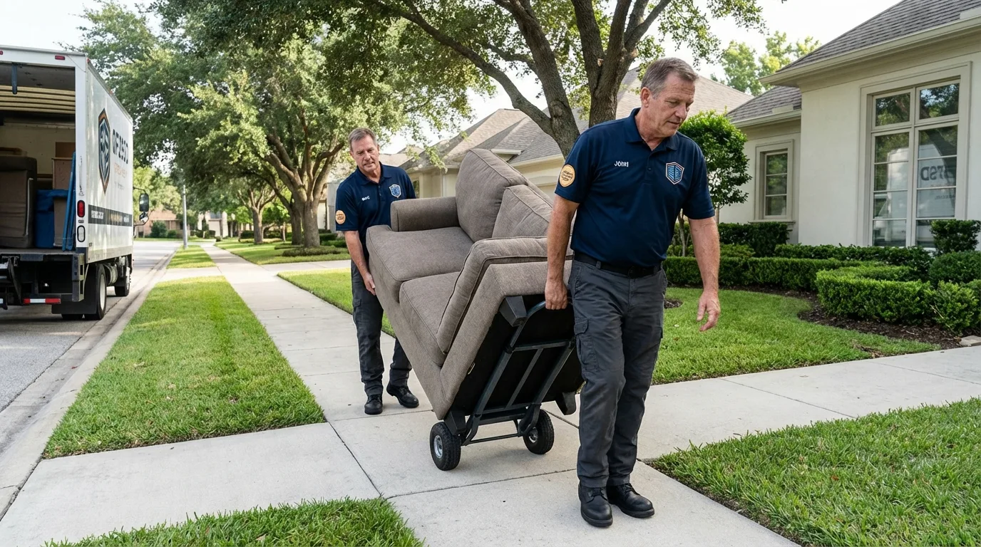 Local residential moving crew loading furniture in Tutwiler, MS